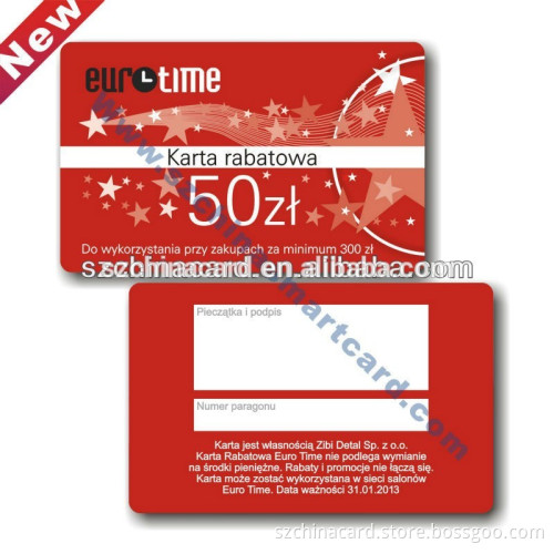 PVC Memership VIP business Card With Signature bar
